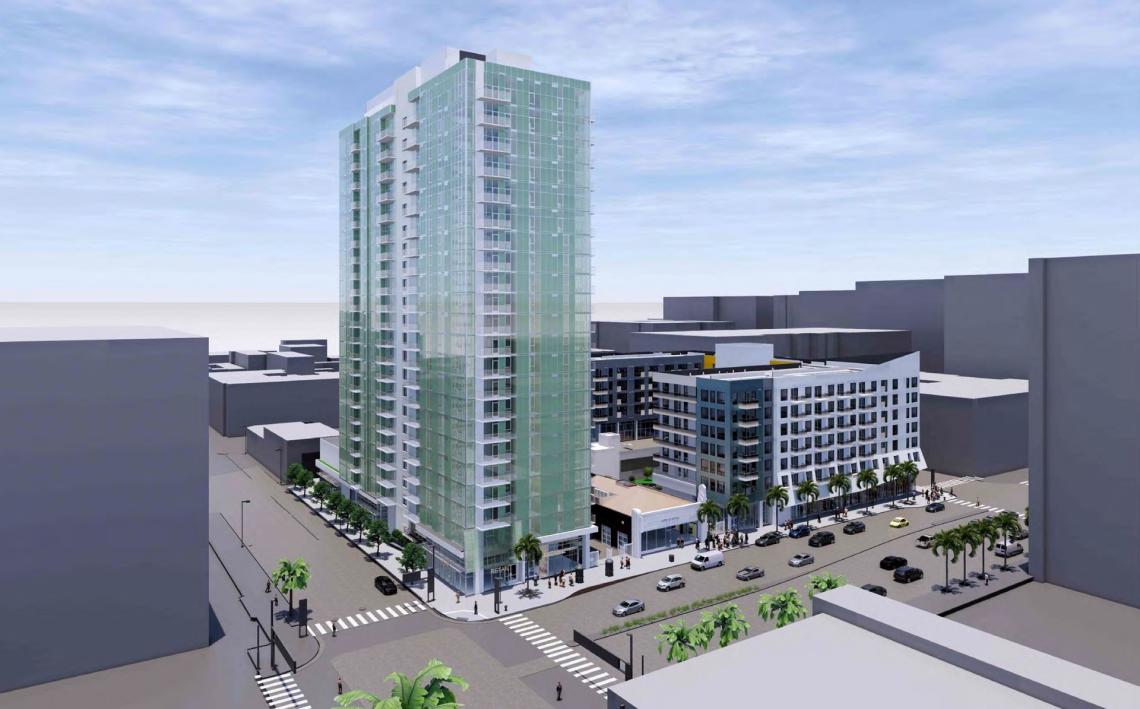 Onni East Village in the home stretch at 200 Long Beach Boulevard Urbanize LA
